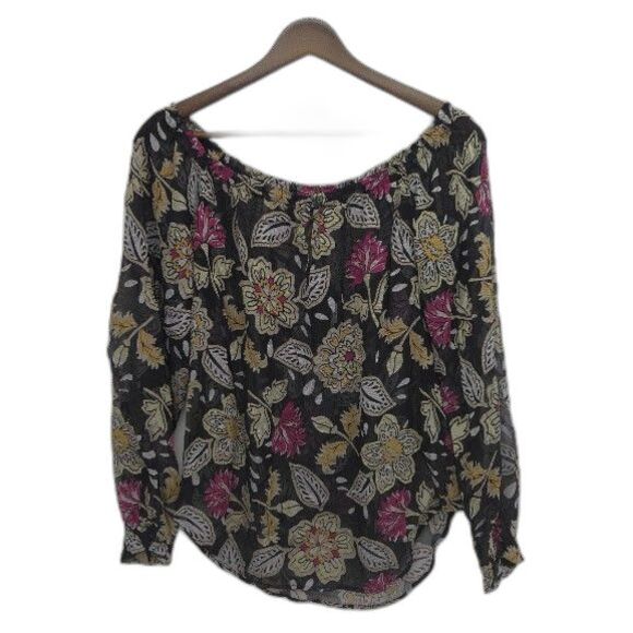 rag & bone Tops - New Rag & Bone Womens Sierra Floral Print Sheer Blouse Silk Blend Size Small